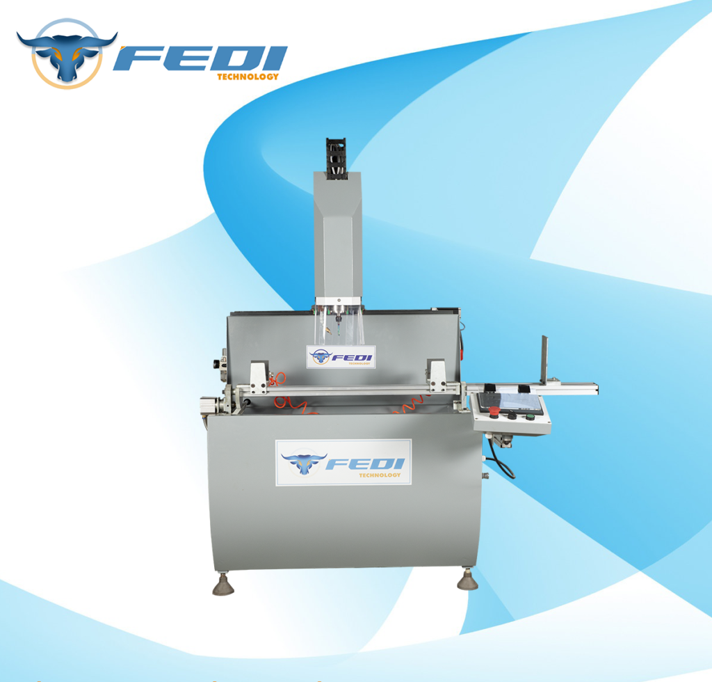 máy khoan lỗ khoá cửa nhôm CNC 1